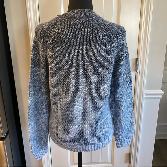 Lucky Brand Blue Mock Neck Cable Knit Sweater Women’s Medium - Picture 6 of 7